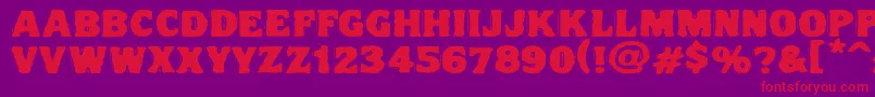 Vtc Nightofthedrippydeadfatcaps Font – Red Fonts on Purple Background