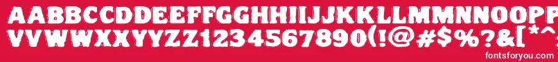 Vtc Nightofthedrippydeadfatcaps Font – White Fonts on Red Background