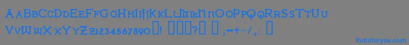 Шрифт Ironlbl ffy – синие шрифты на сером фоне