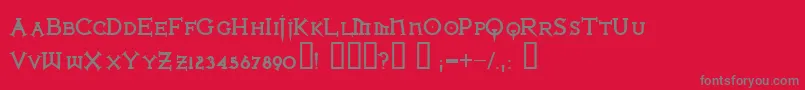 Ironlbl ffy Font – Gray Fonts on Red Background