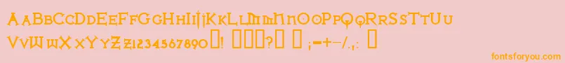 Ironlbl ffy Font – Orange Fonts on Pink Background