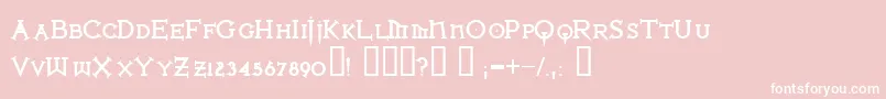 Ironlbl ffy Font – White Fonts on Pink Background