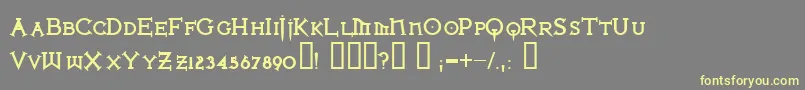 Ironlbl ffy-Schriftart – Gelbe Schriften auf grauem Hintergrund
