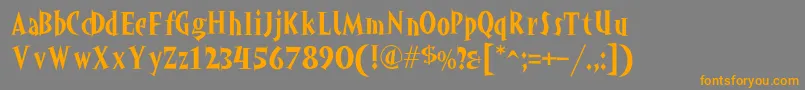 Akahoggle Font – Orange Fonts on Gray Background