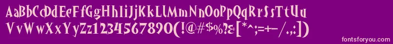 Akahoggle Font – Pink Fonts on Purple Background