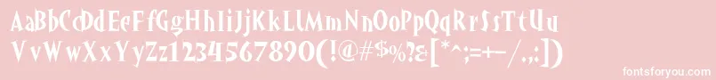 Akahoggle Font – White Fonts on Pink Background