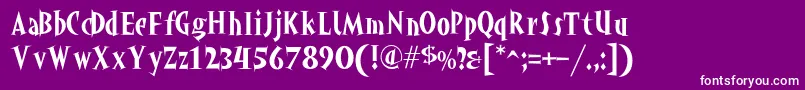 Akahoggle Font – White Fonts on Purple Background