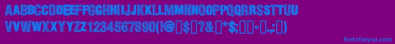 Cheapsign Font – Blue Fonts on Purple Background