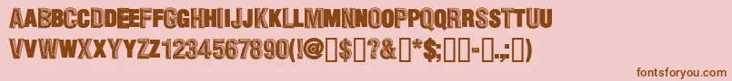 Cheapsign Font – Brown Fonts on Pink Background