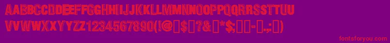 Cheapsign Font – Red Fonts on Purple Background