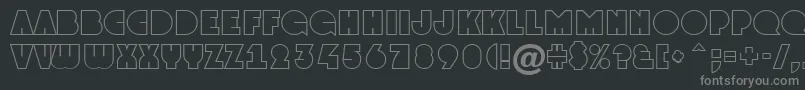 GrotootlNormal-Schriftart – Graue Schriften auf schwarzem Hintergrund