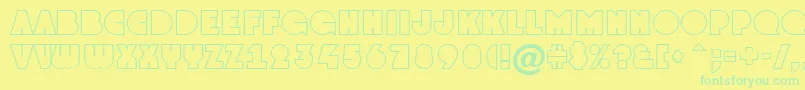 fuente GrotootlNormal – Fuentes Verdes Sobre Fondo Amarillo