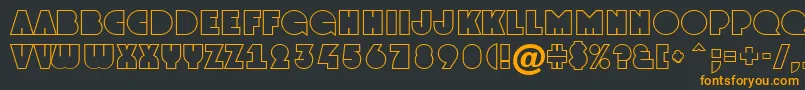 フォントGrotootlNormal – 黒い背景にオレンジの文字