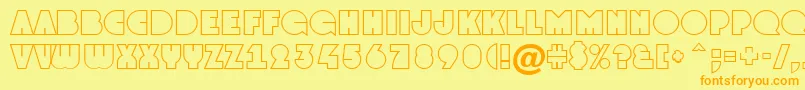 GrotootlNormal Font – Orange Fonts on Yellow Background
