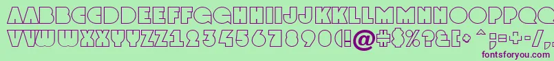 Шрифт GrotootlNormal – фиолетовые шрифты на зелёном фоне