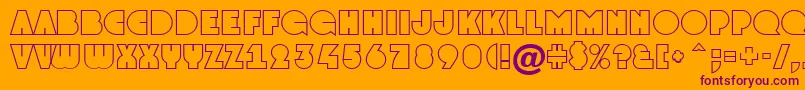 GrotootlNormal Font – Purple Fonts on Orange Background
