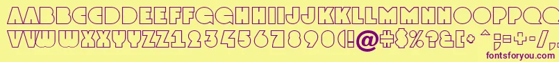 GrotootlNormal Font – Purple Fonts on Yellow Background