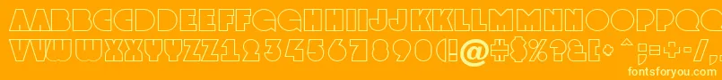GrotootlNormal Font – Yellow Fonts on Orange Background