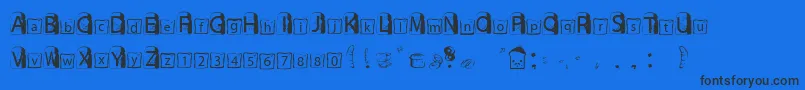 Toasty Font – Black Fonts on Blue Background