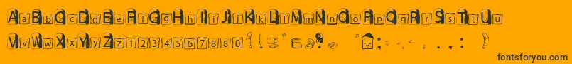 Toasty Font – Black Fonts on Orange Background