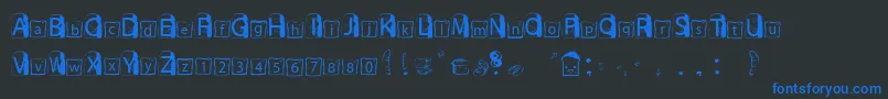 Toasty Font – Blue Fonts on Black Background