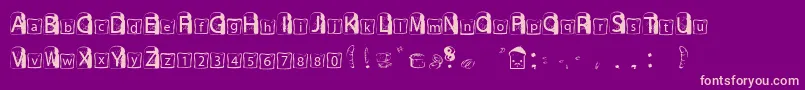 Toasty Font – Pink Fonts on Purple Background