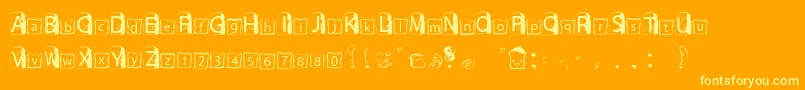 Toasty Font – Yellow Fonts on Orange Background