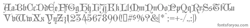 フォントWestminstergotisch – 白い背景に灰色の文字