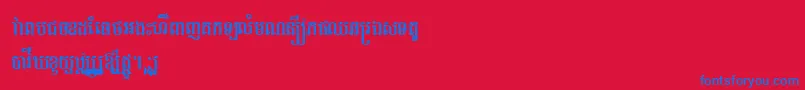 フォントTaprumRegular – 赤い背景に青い文字