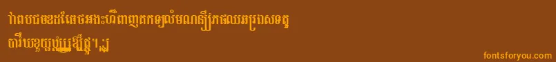 Więcej informacji o czcionce TaprumRegular Czcionka TaprumRegular – pomarańczowe czcionki na brązowym tle
