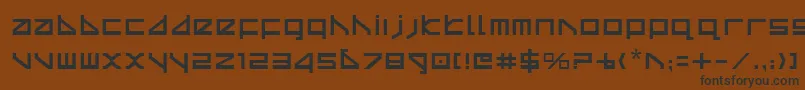 フォントDeltav2 – 黒い文字が茶色の背景にあります