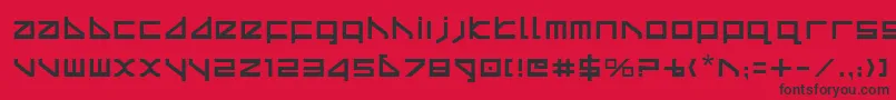 Deltav2 Font – Black Fonts on Red Background