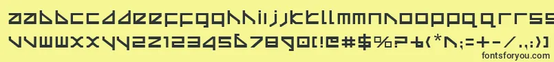 Deltav2 Font – Black Fonts on Yellow Background