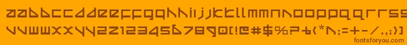 フォントDeltav2 – オレンジの背景に茶色のフォント