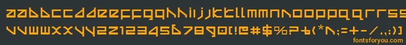 フォントDeltav2 – 黒い背景にオレンジの文字