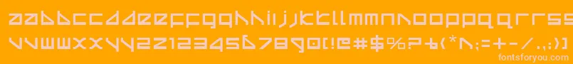 Fonte Deltav2 – fontes rosa em um fundo laranja