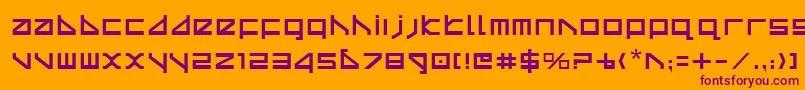 Deltav2-fontti – violetit fontit oranssilla taustalla