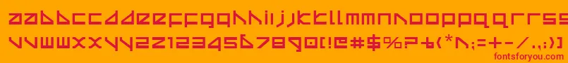 Deltav2 Font – Red Fonts on Orange Background