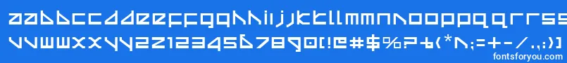 Czcionka Deltav2 – białe czcionki na niebieskim tle