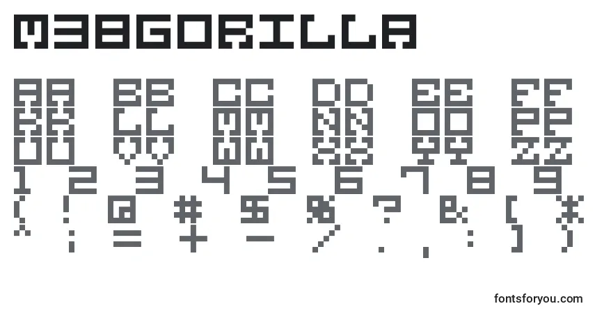 Шрифт M38Gorilla – алфавит, цифры, специальные символы