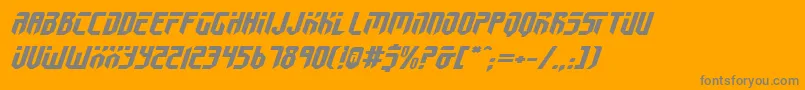 フォントFedyralIiExpandedItalic – オレンジの背景に灰色の文字