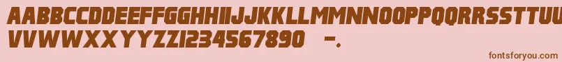 PulpFictionItalicM54 Font – Brown Fonts on Pink Background