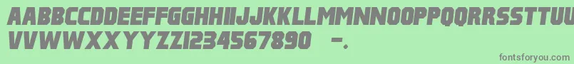 PulpFictionItalicM54 Font – Gray Fonts on Green Background