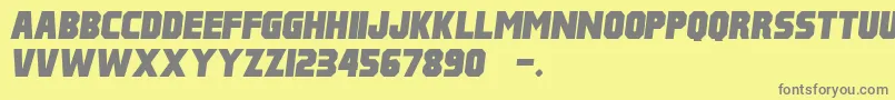 PulpFictionItalicM54 Font – Gray Fonts on Yellow Background