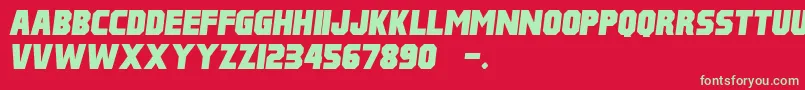 PulpFictionItalicM54 Font – Green Fonts on Red Background