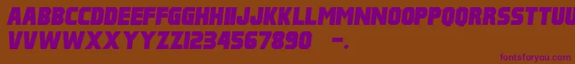 PulpFictionItalicM54 Font – Purple Fonts on Brown Background