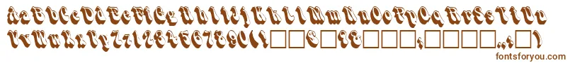 Шрифт ShadowslantNormal – коричневые шрифты на белом фоне