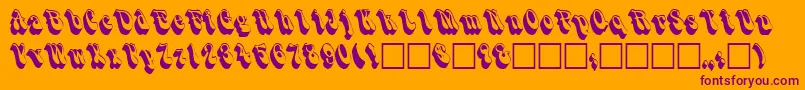 ShadowslantNormal Font – Purple Fonts on Orange Background