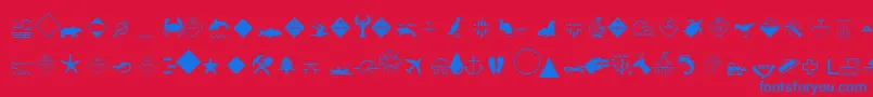 fuente EsriEnvironmentalIcons – Fuentes Azules Sobre Fondo Rojo