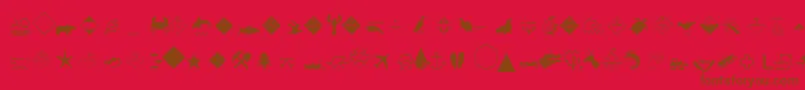EsriEnvironmentalIcons Font – Brown Fonts on Red Background